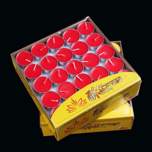 佛燈酥油燈香薰蠟防風(fēng)24小時(shí)蓮花燭臺家用長明燈100粒蠟燭燈用品