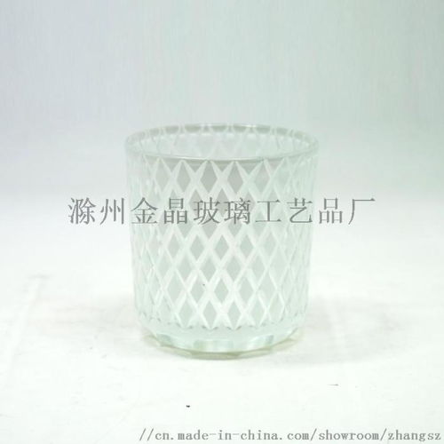 人工噴色噴砂工藝玻璃燭臺燭杯,彩色噴砂蠟燭杯 ,來安縣金致工藝品廠